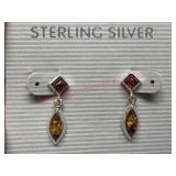 Baltic Amber Sterling Silver Earrings