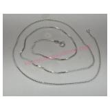 Sterling Silver 24in Box Chain 4.4g