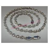 Sterling Silver Twisted 20in Necklace 13.5g