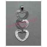 Sterling Silver Heart Pendant 3.5g