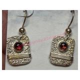 Sterling Silver Garnet Earrings