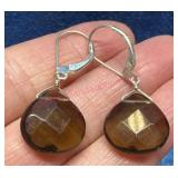 Smokey Quartz Sterling Silver Earrings
