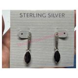 Smokey Quartz Dangle Sterling Silver Earrings
