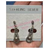 Marcasite Sterling Silver Dangle Earrings
