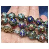 Vtg Cloisonne 24in Necklace