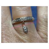 Sterling Silver Gold-tone Ring sz 6.5 (2.3g)