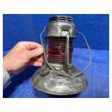 Old Dietz Traffic Gard Lantern w/Red Globe