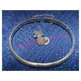 Sterling Bracelet & Sterling Cat Pendant 9g