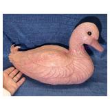 1985 Handcrafted Resin Pink Duck (Pecan Shells)
