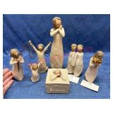 7pcs Willow Tree Figures & Trinket Box