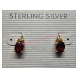 Sterling Silver Garnet Earrings