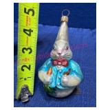 Christopher Radko Glass Rabbit Ornament