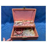 Jewelry Box w/ Assorted Costume Jewelry