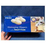 New Homedics Massaging Slippers w/Smart Foam