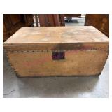Ant. Wooden Trunk (flat top)