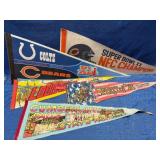 6 Vtg Felt Pennants