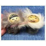 Eskimos Handmade Fur Figurines