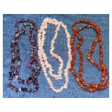 Amethyst, Rose Quartz & Jasper Stone Necklaces