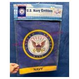 U.S. Navy Emblem Lustre Garden Flag