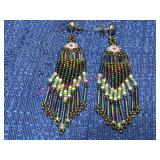 Iridescent Beaded Earrings