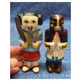 Vtg Victoria Ceramics Kachina Shakers