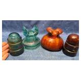 4 Glass & Porcelain Electrical Insulators