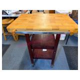 Oasis Island Folding Butcher Block Cart