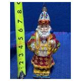 Christopher Radko Glass Santa Ornament