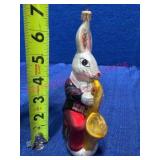 Christopher Radko Rabbit Ornament w/Saxophone