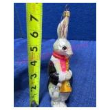 Christopher Radko Glass Rabbit Ornament