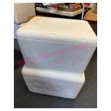 2 Omaha Steaks Styrofoam Coolers (2 sizes)