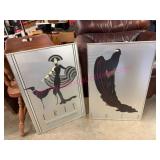 Ertï¿½ Art Prints w/Silver Frames 22ï¿½30