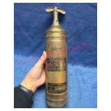 Old Pyrene Brass Fire Extinguisher w/Label
