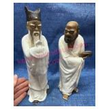 2 Asian Ceramic Figurines (1 repaired feet)