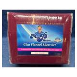 MyPillow Giza Flannel Sheet Set, King, Burgundy