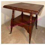 Gorgeous Ant. Wooden Table w/Turned Legs