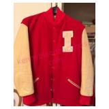 Vtg Red IU I-Mens Letter Jacket (authentic)