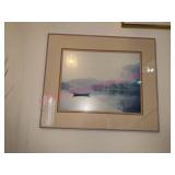 Framed Print w/ Boat Landscape Scene 28×34