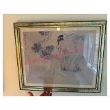 Framed 18×22 Asian Print w/ Gilded Frame