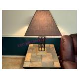 Slate Tile End Table w/ Lamp