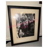 Framed B&W Photo of Coach Knight