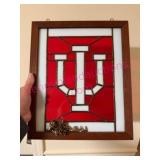 Framed IU Stained Glass Panel w/ Chain
