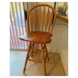 Nice Oak Swivel Bar Chair