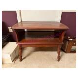Wooden Side Table w/Shelf