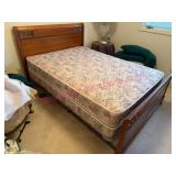 Mahogany Full-Size Bed w/Mattress