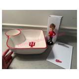 IU Chip & Dip Bowl w/ Coach Moren Bobblehead