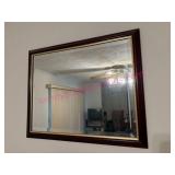 Rectangular Wall Mirror w/Wood Frame
