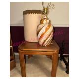 Mid-Century End Table w/Lamp
