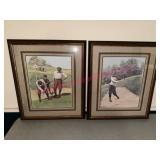 Framed A.B. Frost Golf Theme Prints