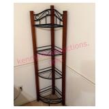 5ft Corner Shelf w/Wood & Metal